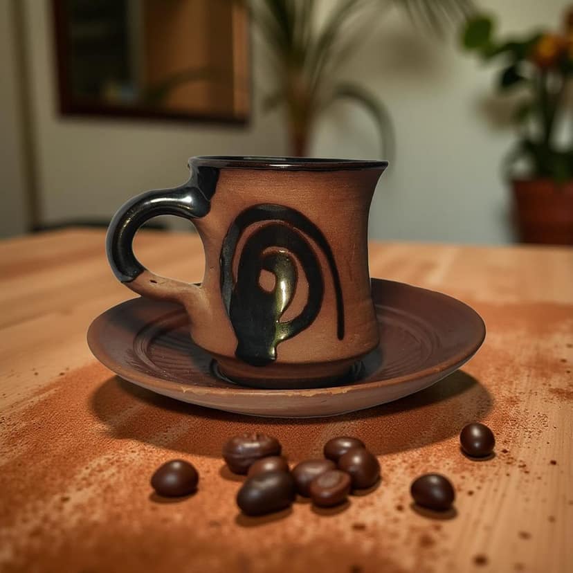 Terracotta Clay Cup Set Cup Plate Set Terracotta