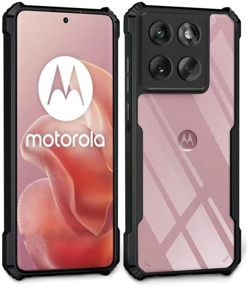PLUGTECH Slim Shockproof Case | Matte Black Soft | Drop Protection | Precise Cutouts | Premium Mobile Cover for Motorola Edge 60