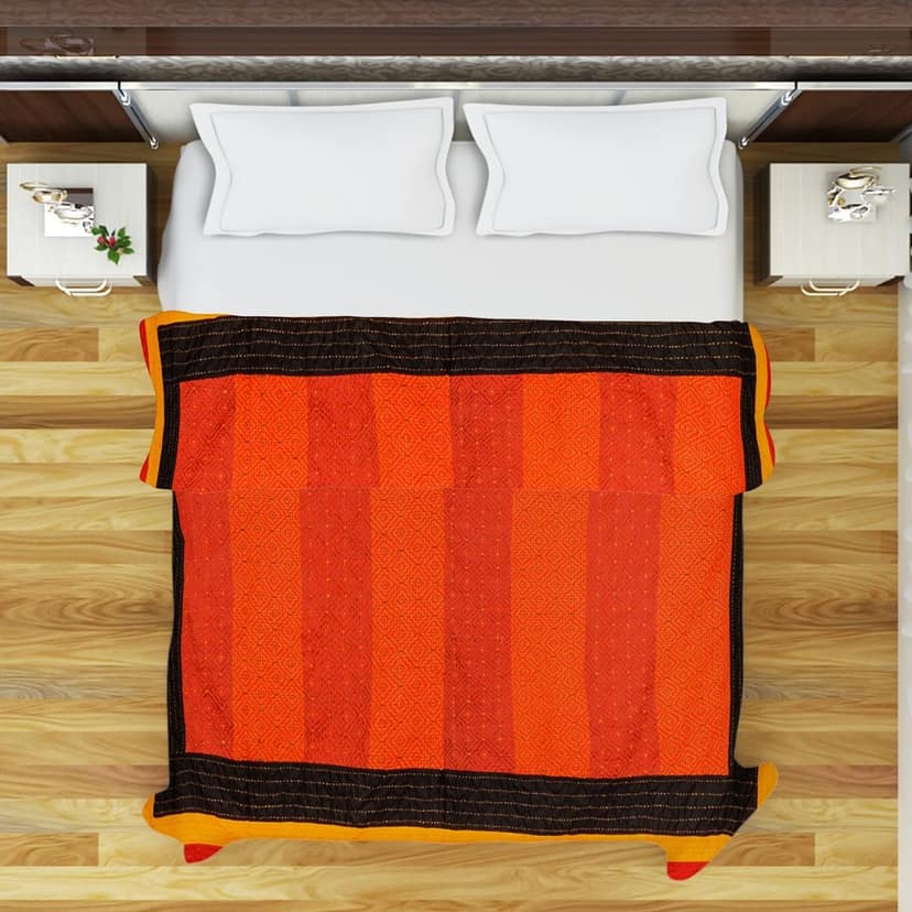Garvi Gurjari Handmade Cotton Patchwork Khambira Quilt view 2