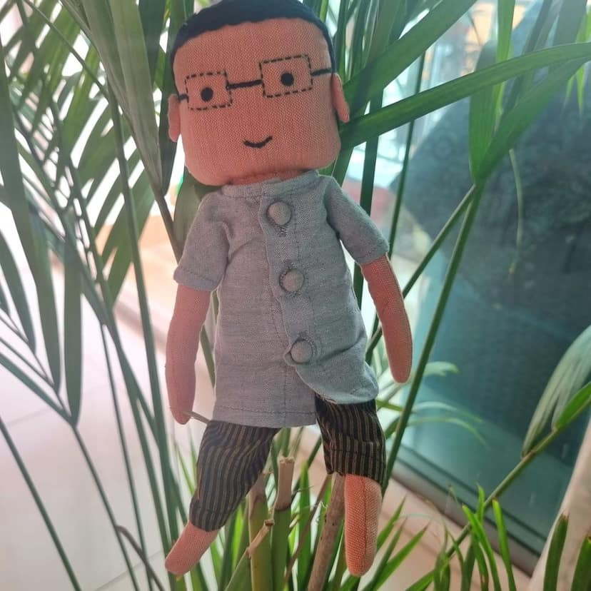 Toto fabric doll (boy) view 2