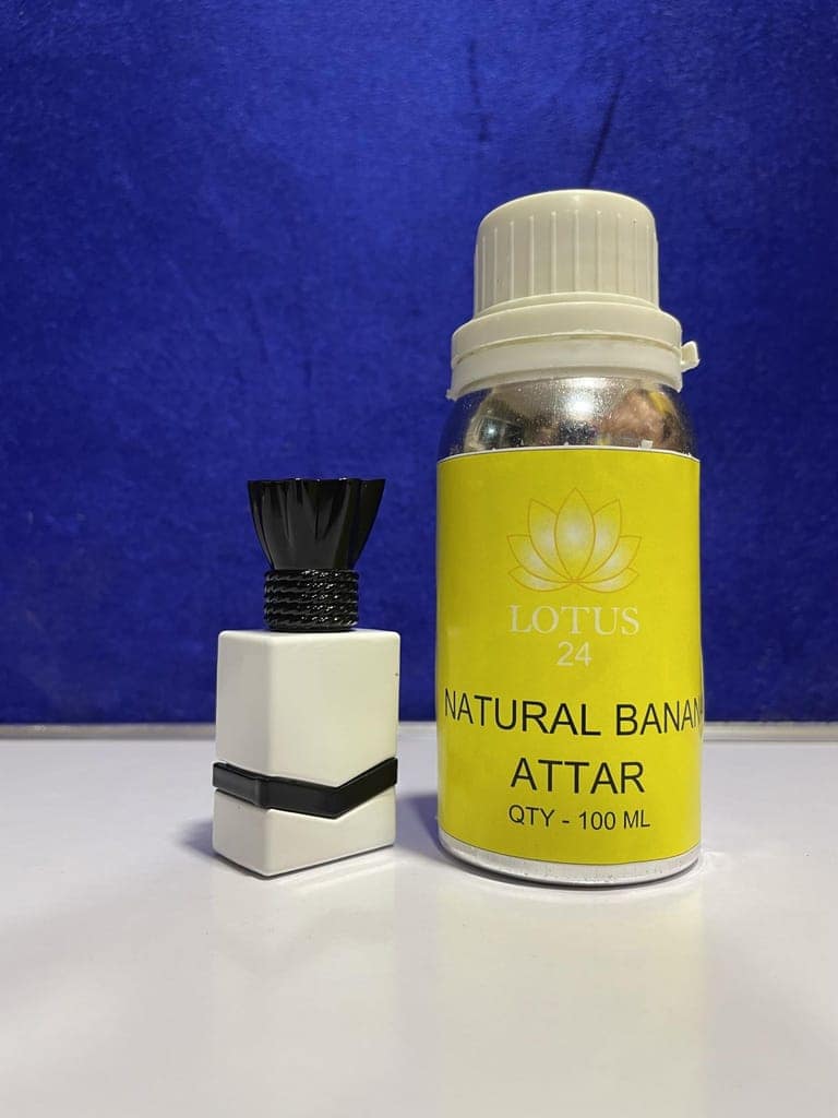 LOTUS24 Banana Attar 3.4 fl. oz. (100ml) + Free 0.2 fl. oz. (6ml) | Sweet & Fruity Banana Aroma | Long-Lasting Alcohol-Free Perfume Oil view 2
