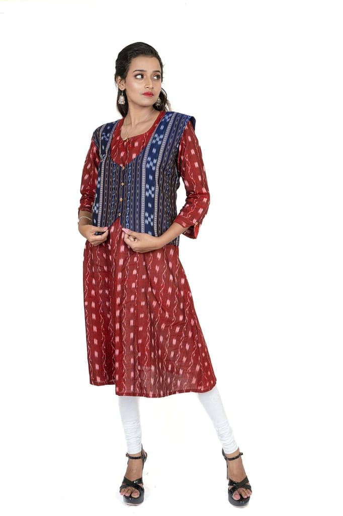 GHL � GUENDICHA HAAT LLP Sambalpuri Certified Handloom Women's Pure Cotton Jacket