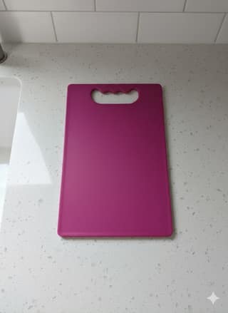 Dark Wolf Square Pink Rectangle Plastic Cutting Board for Vegetables and Fruits