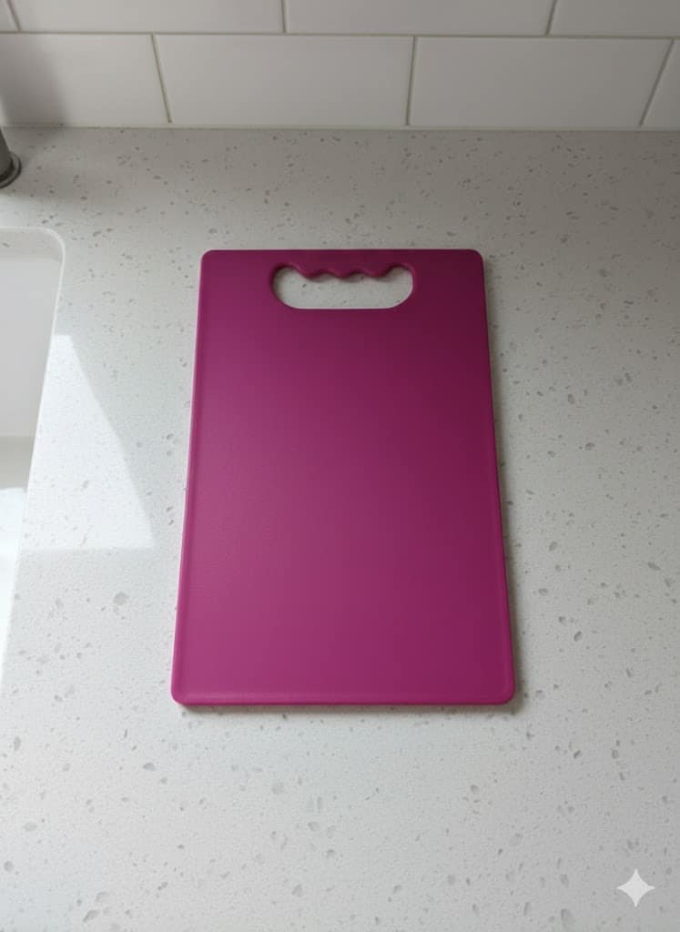 Dark Wolf Square Pink Rectangle Plastic Cutting Board for Vegetables and Fruits