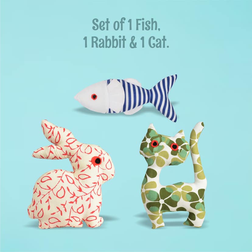 Toy Antiqua Fish – Cat -Rabbit Premium Handcrafted Miniature Toy view 2