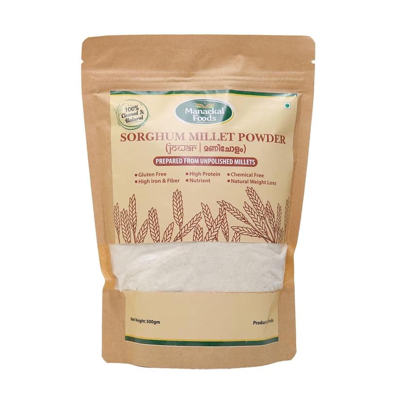 Sorghum Millet (Jowar | Manicholam) Powder | Natural & Pure | Gluten-Free Atta Alternative | 500g