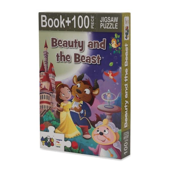 Advit Toys Beauty and the Beast Jigsaw Puzzle - 100 Piece + 32 Page Story Book