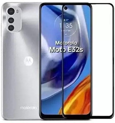 PLUGTECH Advanced Tempered Glass With Anti-Explosion 9H Hardness Edge-To-Edge Coverage Screen Guard for MOTOROLA E32S