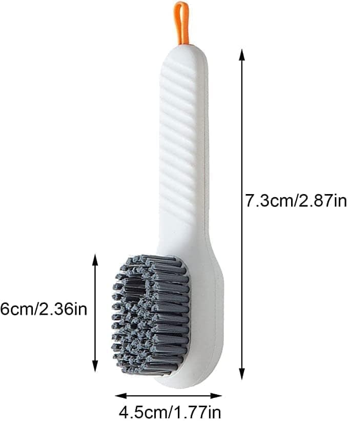 HURRYSHOPPY Multifunctional Shoe Brush Soap Dispensing Cleaning Brush with Handle Reusable 2 in 1 Brush view 2