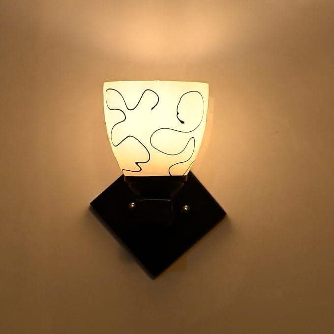 Wood Industries Designer Home Decorative Modern Wall Lamp For Living Room, Decorative Light For Indoor Lamp (White) view 2