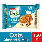 Britannia Nutrichoice Oats Cookies - Milk Almond, 150 G