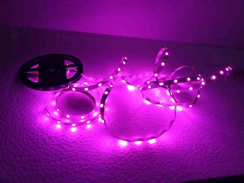 DAYBETTER� 4 Meter 2835 Cove Led Light Non Waterproof Fall Ceiling Light for Diwali,Chritmas Home Decoration with Adaptor/Driver (Pink,60 Led/Meter) | NW-A-22 view 2