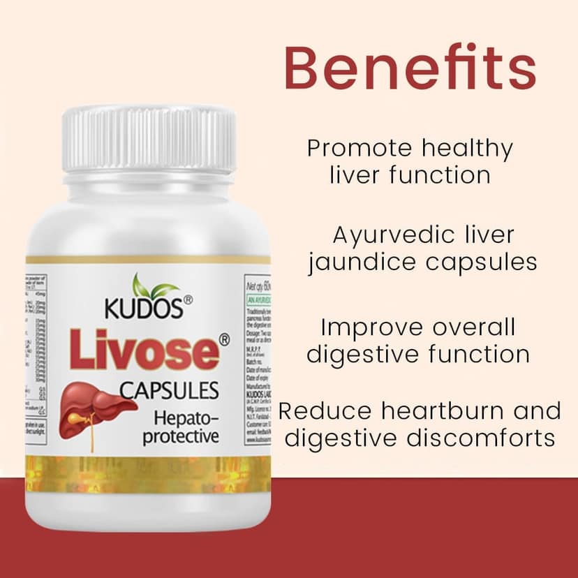 Kudos Livose Capsules | Hepto Protective | 60 Capsules view 2