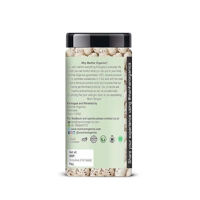 ManHar Organics Raw Makhana | Phool Makhana | Fox Nuts | Natural Lotus Seeds – Unroasted & Gluten-Free – Jar 85gm view 2