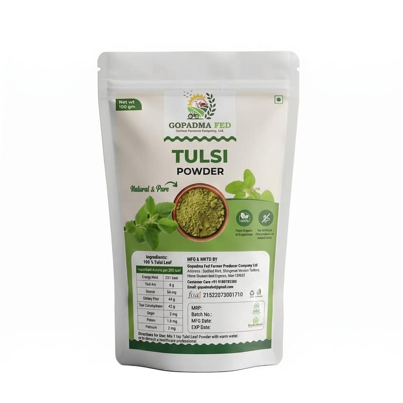 TULSI POWDER - 100GM view 2