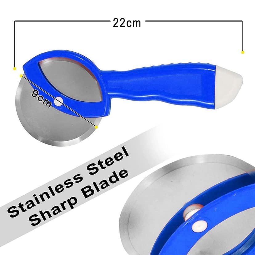 GLOBAL IMPEX Stainless Steel Lemon Squeezer with Bottle Opener and Pizza Cutter with Plastic Handle Combo Set Comfortable Handle Kitchen Combo view 2