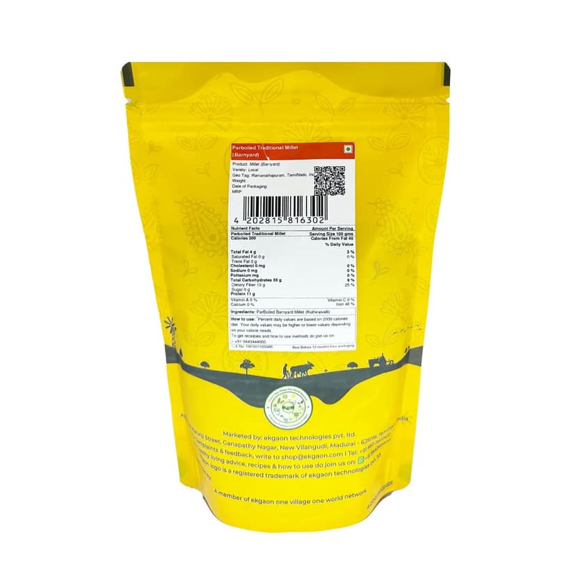 Parboiled Traditional Millet (Barnyard) 500 Gms view 2