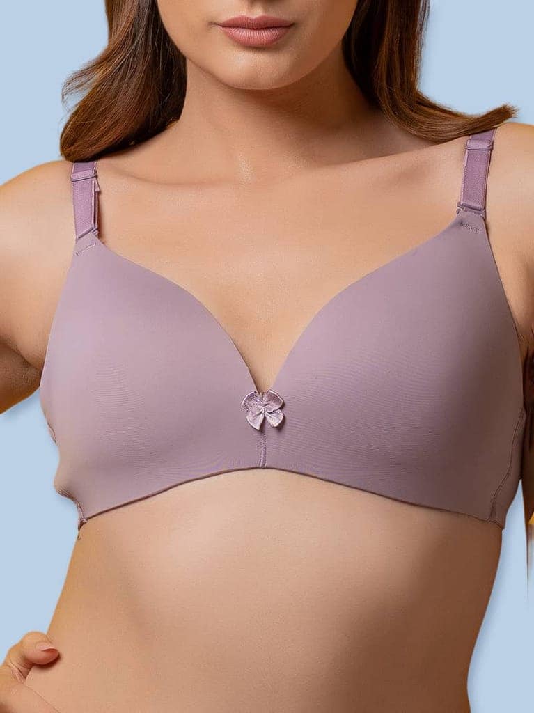 Drop-Dead Soft Lycra Deep Neck Lightly Padded 3/4 Coverage Non- Wire Bra view 2