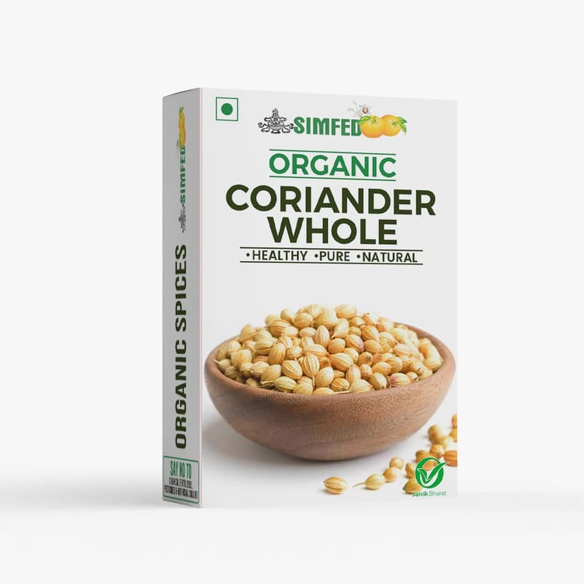 SIMFED Organic Coriander Whole 100g Pack of 3 view 2