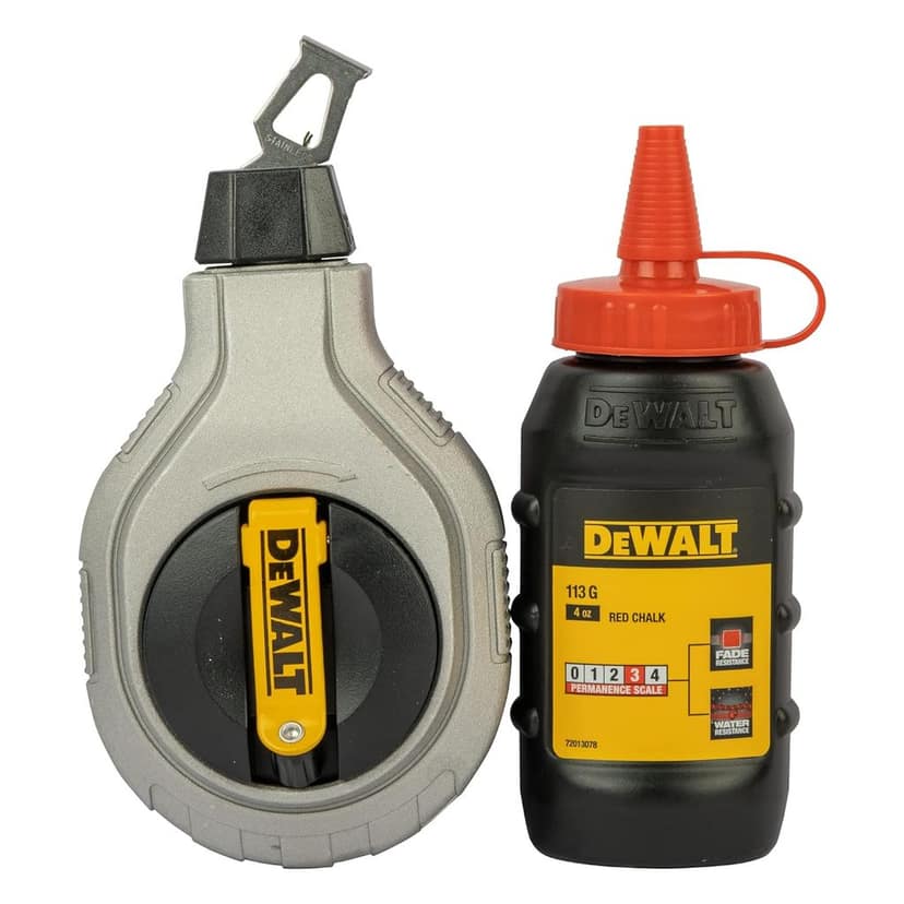 Dewalt Chalk Line 6 To 1 Chalk Reel With Red Chalk DWHT47408-0 view 2