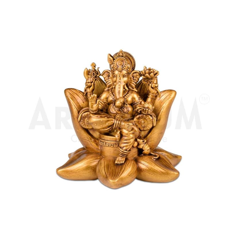 Artarium Padma Lord Ganesha Ji Idol Figurine Decoration & Pooja Gifting Purpose Sculpture Office House Warming Statue Pack of 1 view 2