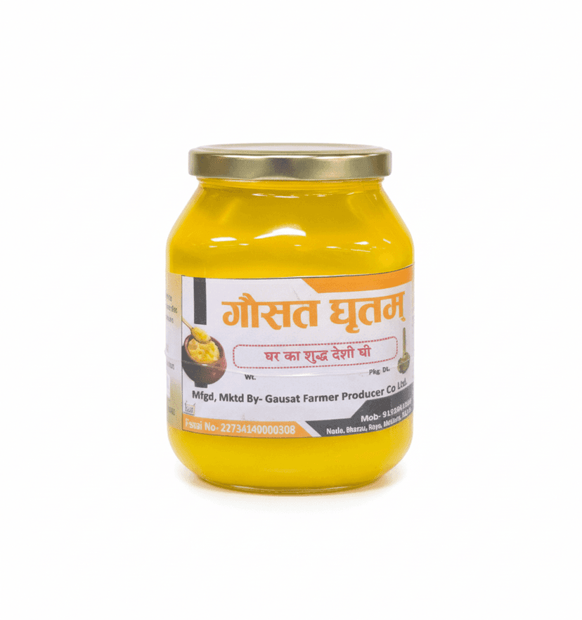 Gausat Ghritam Pure Desi Ghee - Traditional Clarified Butter Jar
