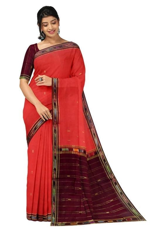 APCO Handloom (A Andhra Pradesh Govt Emporium)- Women's Traditional Pure Handloom Bandar (Polavaram) Cotton Saree | BCS0057