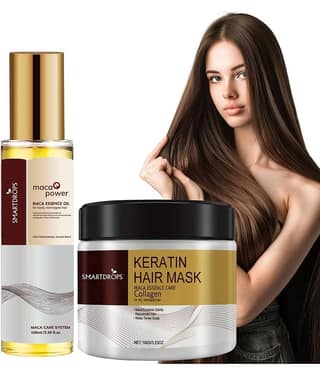 Hair Mask for Dry & Damaged Hair + Essential Oil for Hair Growth | Hair Combo for Men & Women