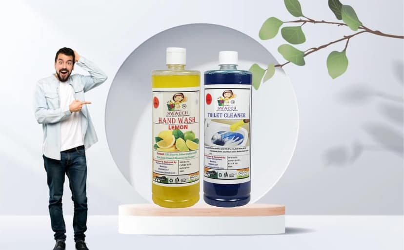 Home Care Combo Hand Wash Lemon & Toilet Cleaner 1 Litre (Pack of 2) view 2