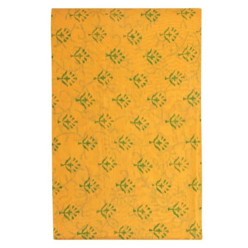 HANDLOOM CHANDERI 03 PCS DABU PRINTED SUIT (SKU - 1RDS01270221 Suit 56)