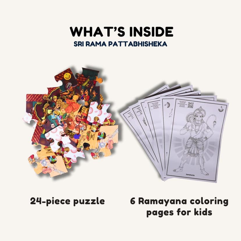 Sri Rama Pattabhisheka Jigsaw Puzzle for Kids (pack of 2) view 2