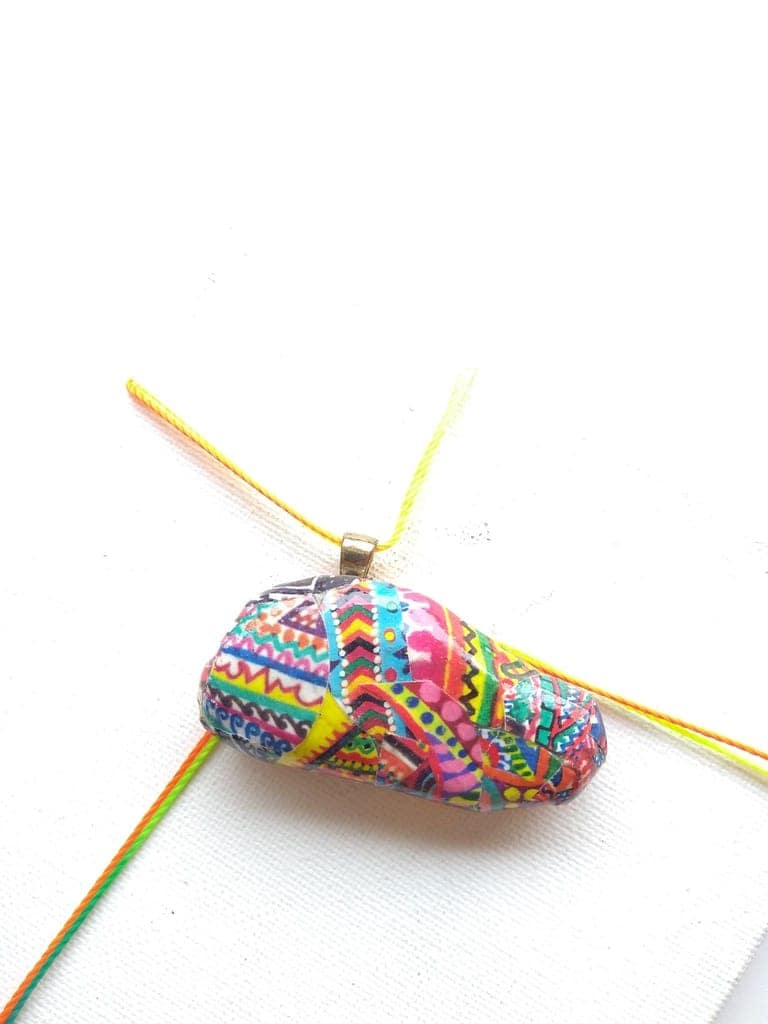 Psychedelic awesomeness handmade Pendant number 3 view 2