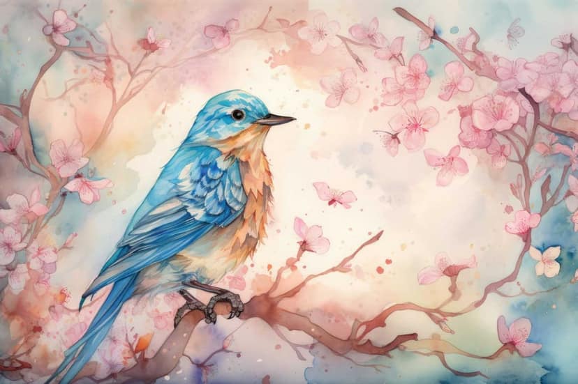 WHISPERS OF SPRING WALLART 24in X 16in WITH BLACK FRAME view 2