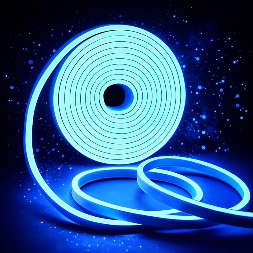 SPARKWORLD 5 Meter Blue Neon LED Flexible Strip Light | Waterproof | Decorative Glow Strip for Indoor & Outdoor Use | Size: 4.98 m