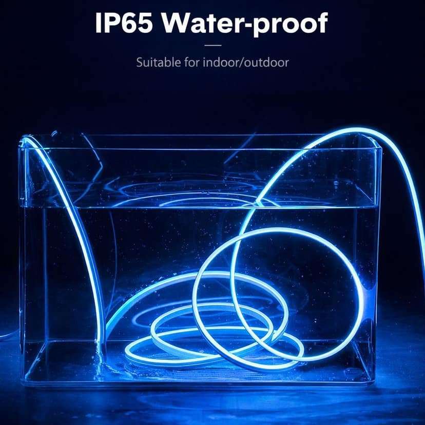 SPARKWORLD 5 Meter Blue Neon LED Flexible Strip Light | Waterproof | Decorative Glow Strip for Indoor & Outdoor Use | Size: 4.98 m view 2