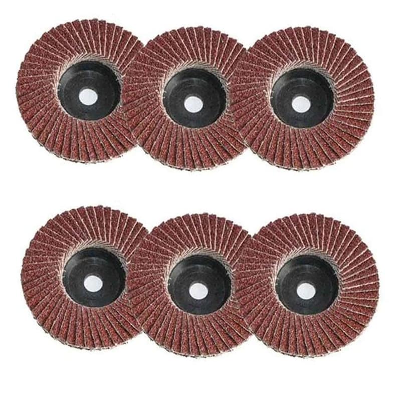 H9 Professional Flap Discs 4 Inch (100mm) Sanding Discs Grits Grinding For Angle Grinder Combo 6 Pcs (P60,80,120-2)