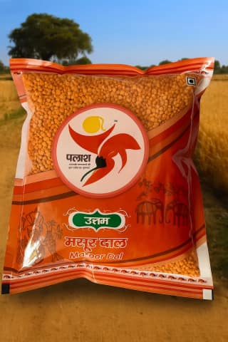 Palash Uttam Masoor Dal Split Red Lentils Natural Protein Rich Pulses 1 kg