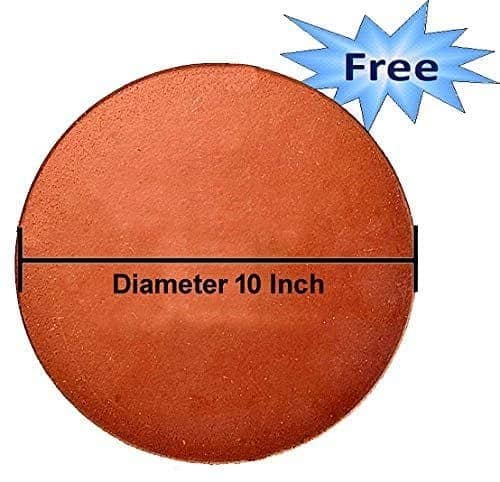 KSI Earthenware Clay Tawa with Stand Mitti Ka Tawa Clay Tawa Terracotta Handmade Clay Tawa with Wooden Spatula Earthen Cookware (10inch) view 2