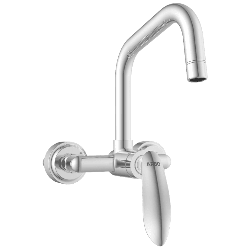 KA-3143 Single Lever Sink Mixer With Swinging Spout With Connecting Legs With Wall Flange (Wall Mounted Model) view 2