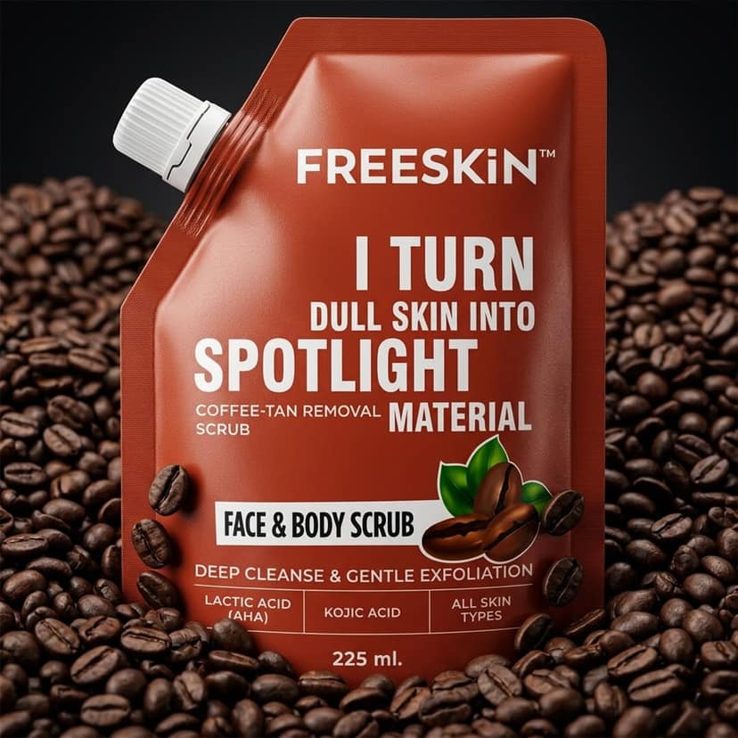 Coffee DeTan Removal Face & Body Scrub 225ml | Intense Exfoliating Coffee Scrub for Tan Removal view 2