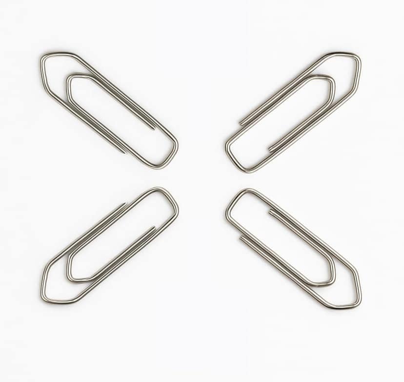 35 mm Steel Paper Clips (110 Pieces) � Small U Pin for Documents � Durable Rust-Resistant Metal Clips for Paperwork, Office & School Use � Silver Finish V Shaped Paper Pins