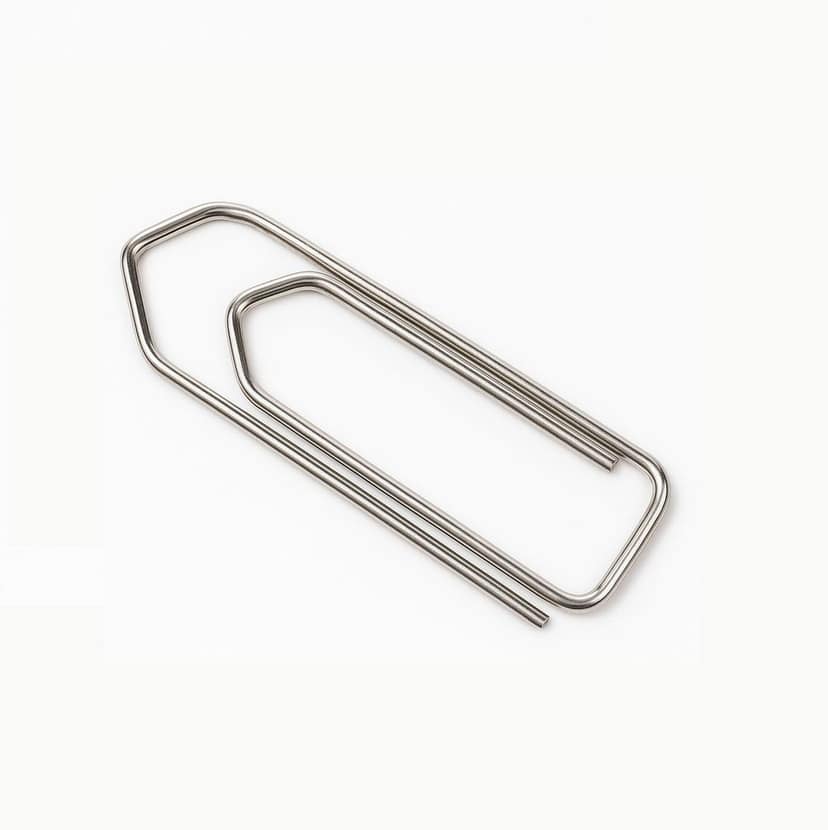35 mm Steel Paper Clips (110 Pieces) � Small U Pin for Documents � Durable Rust-Resistant Metal Clips for Paperwork, Office & School Use � Silver Finish V Shaped Paper Pins view 2