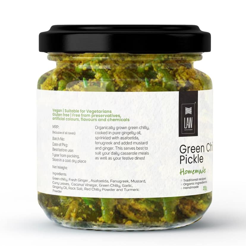 Homemade Green Chilli Pickle -Handmade/Preservative free/Grandma’s Secret Recipe/Kerala Style view 2