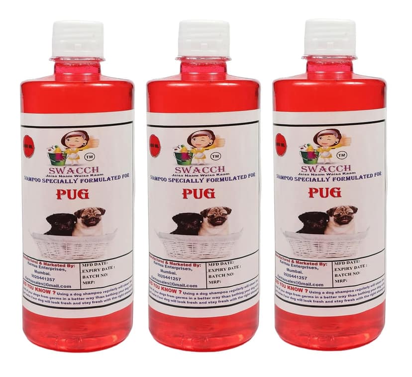 Swacch Shampoo Specially Formulated for Pug (500ml) (Combo Pack of 3) Jasmine view 2