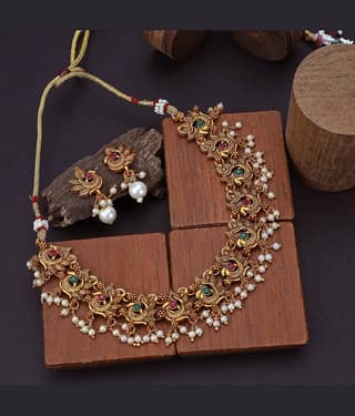 raajis Multi Color Alloy Necklace Set ( Pack of 1 )