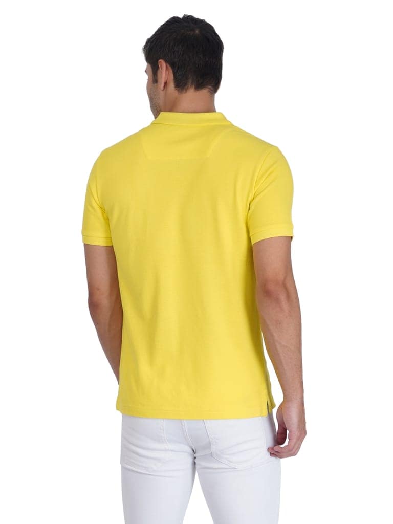 Solid Polo Shirt- PRIMROSE view 2