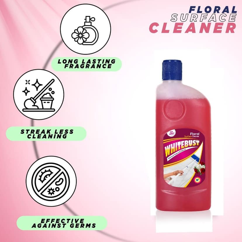 Whitebust Floor Cleaner Floral,Citrus &Jasmine,Lavender Fragrance 500ml Pack of 4 view 2