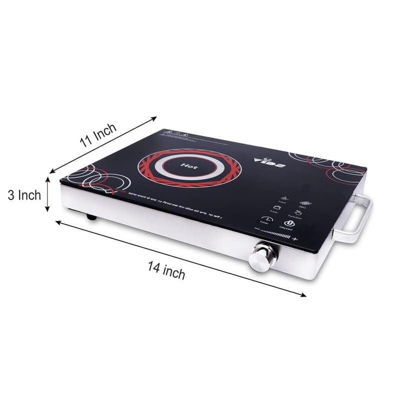 VIDS Infrared Cooker 2000 Watt | Infrared Cooktop 2000 Watt | Infrared cooking stove | Electric Cooking Heater view 2