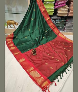 FAB SILK Cotton Silk Woven Saree With Unstitched Blouse Piece ( Pink )