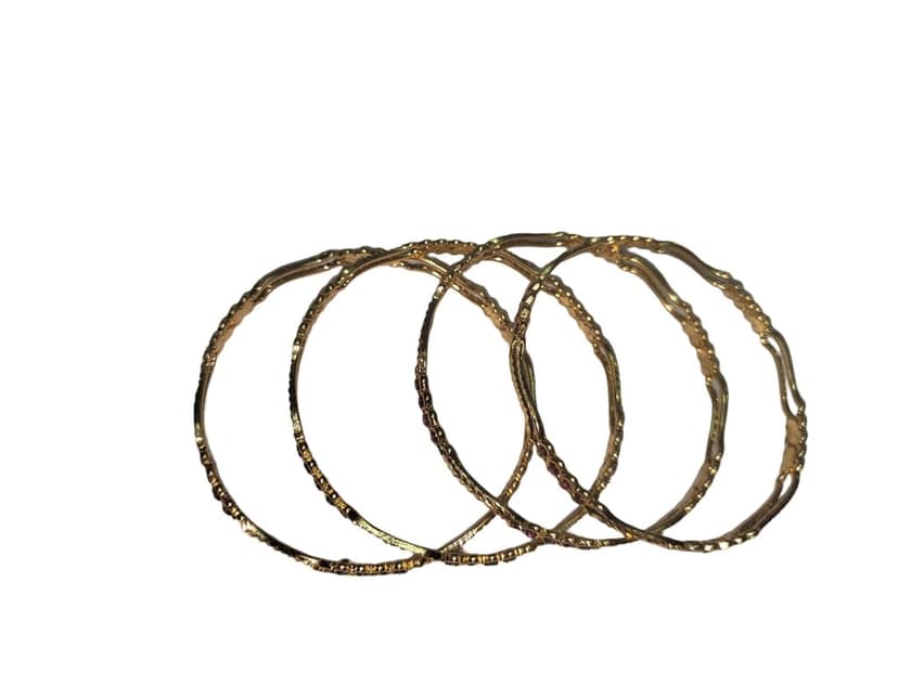 Indian Traditional Gold Plated Wedding Bangle Set For Women view 2